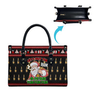 Santa Claus Christmas Leather Bag Xmas Holiday Patterns - Wonder Print Shop