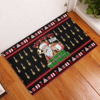 Santa Claus Christmas Rubber Doormat Xmas Holiday Patterns - Wonder Print Shop