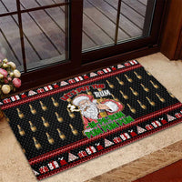 Santa Claus Christmas Rubber Doormat Xmas Holiday Patterns - Wonder Print Shop