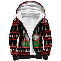 Santa Claus Christmas Sherpa Hoodie Xmas Holiday Patterns - Wonder Print Shop
