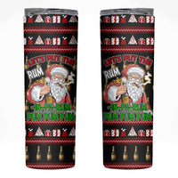 Santa Claus Christmas Skinny Tumbler Xmas Holiday Patterns - Wonder Print Shop