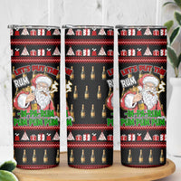 Santa Claus Christmas Skinny Tumbler Xmas Holiday Patterns - Wonder Print Shop