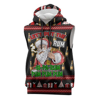 Santa Claus Christmas Sleeveless Hoodie Xmas Holiday Patterns - Wonder Print Shop