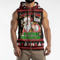 Santa Claus Christmas Sleeveless Zip Hoodie Xmas Holiday Patterns - Wonder Print Shop