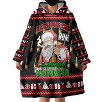 Santa Claus Christmas Wearable Blanket Hoodie Xmas Holiday Patterns - Wonder Print Shop