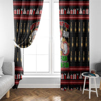 Santa Claus Christmas Window Curtain Xmas Holiday Patterns - Wonder Print Shop