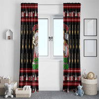 Santa Claus Christmas Window Curtain Xmas Holiday Patterns - Wonder Print Shop
