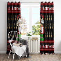 Santa Claus Christmas Window Curtain Xmas Holiday Patterns - Wonder Print Shop