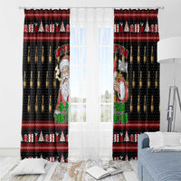 Santa Claus Christmas Window Curtain Xmas Holiday Patterns - Wonder Print Shop