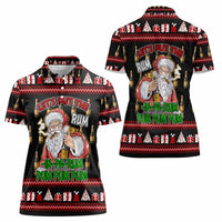 Santa Claus Christmas Women Polo Shirt Xmas Holiday Patterns - Wonder Print Shop
