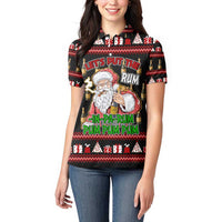 Santa Claus Christmas Women Polo Shirt Xmas Holiday Patterns - Wonder Print Shop