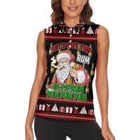 Santa Claus Christmas Women Sleeveless Polo Shirt Xmas Holiday Patterns - Wonder Print Shop