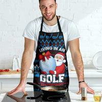 Santa Clause Golf Wonderland Christmas Apron Xmas Holiday Patterns - Wonder Print Shop