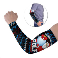 Santa Clause Golf Wonderland Christmas Arm Sleeves Xmas Holiday Patterns - Wonder Print Shop