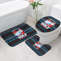 Santa Clause Golf Wonderland Christmas Bathroom Set Xmas Holiday Patterns - Wonder Print Shop