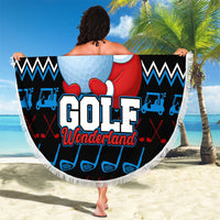 Santa Clause Golf Wonderland Christmas Beach Blanket Xmas Holiday Patterns - Wonder Print Shop
