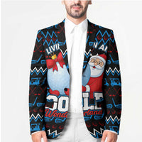 Santa Clause Golf Wonderland Christmas Blazer Xmas Holiday Patterns - Wonder Print Shop