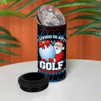Santa Clause Golf Wonderland Christmas 4 in 1 Can Cooler Tumbler Xmas Holiday Patterns - Wonder Print Shop