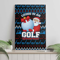 Santa Clause Golf Wonderland Christmas Canvas Wall Art Xmas Holiday Patterns - Wonder Print Shop