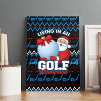Santa Clause Golf Wonderland Christmas Canvas Wall Art Xmas Holiday Patterns - Wonder Print Shop