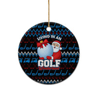 Santa Clause Golf Wonderland Christmas Ceramic Ornament Xmas Holiday Patterns - Wonder Print Shop