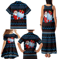 Santa Clause Golf Wonderland Christmas Family Matching Tank Maxi Dress and Hawaiian Shirt Xmas Holiday Patterns - Wonder Print Shop