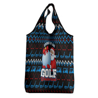 Santa Clause Golf Wonderland Christmas Grocery Bag Xmas Holiday Patterns - Wonder Print Shop