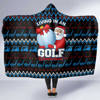 Santa Clause Golf Wonderland Christmas Hooded Blanket Xmas Holiday Patterns - Wonder Print Shop
