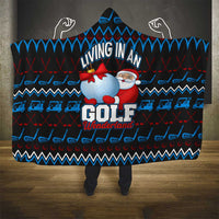 Santa Clause Golf Wonderland Christmas Hooded Blanket Xmas Holiday Patterns - Wonder Print Shop