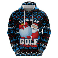 Santa Clause Golf Wonderland Christmas Hoodie Xmas Holiday Patterns - Wonder Print Shop