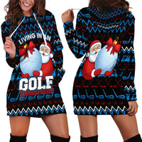 Santa Clause Golf Wonderland Christmas Hoodie Dress Xmas Holiday Patterns - Wonder Print Shop