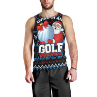 Santa Clause Golf Wonderland Christmas Men Tank Top Xmas Holiday Patterns - Wonder Print Shop