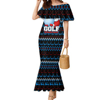 Santa Clause Golf Wonderland Christmas Mermaid Dress Xmas Holiday Patterns - Wonder Print Shop