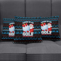 Santa Clause Golf Wonderland Christmas Pillow Cover Xmas Holiday Patterns - Wonder Print Shop