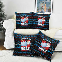Santa Clause Golf Wonderland Christmas Pillow Cover Xmas Holiday Patterns - Wonder Print Shop