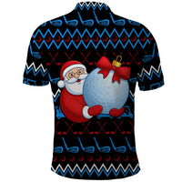Santa Clause Golf Wonderland Christmas Polo Shirt Xmas Holiday Patterns - Wonder Print Shop