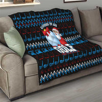 Santa Clause Golf Wonderland Christmas Quilt Xmas Holiday Patterns - Wonder Print Shop