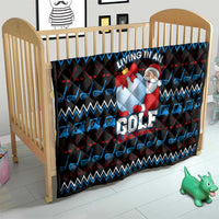 Santa Clause Golf Wonderland Christmas Quilt Xmas Holiday Patterns - Wonder Print Shop