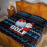 Santa Clause Golf Wonderland Christmas Quilt Bed Set Xmas Holiday Patterns - Wonder Print Shop