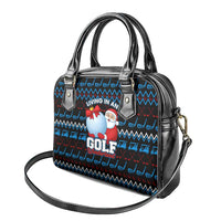 Santa Clause Golf Wonderland Christmas Shoulder Handbag Xmas Holiday Patterns - Wonder Print Shop