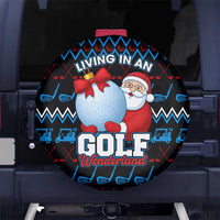 Santa Clause Golf Wonderland Christmas Spare Tire Cover Xmas Holiday Patterns - Wonder Print Shop