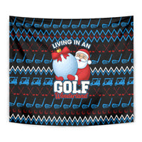 Santa Clause Golf Wonderland Christmas Tapestry Xmas Holiday Patterns - Wonder Print Shop
