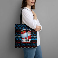 Santa Clause Golf Wonderland Christmas Tote Bag Xmas Holiday Patterns - Wonder Print Shop