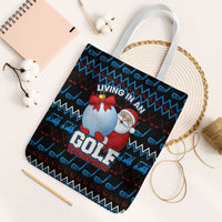 Santa Clause Golf Wonderland Christmas Tote Bag Xmas Holiday Patterns - Wonder Print Shop