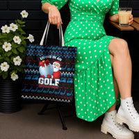 Santa Clause Golf Wonderland Christmas Tote Bag Xmas Holiday Patterns - Wonder Print Shop