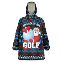 Santa Clause Golf Wonderland Christmas Wearable Blanket Hoodie Xmas Holiday Patterns - Wonder Print Shop