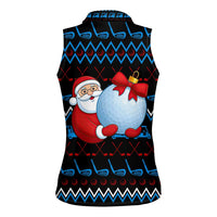 Santa Clause Golf Wonderland Christmas Women Sleeveless Polo Shirt Xmas Holiday Patterns - Wonder Print Shop