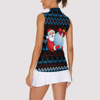 Santa Clause Golf Wonderland Christmas Women Sleeveless Polo Shirt Xmas Holiday Patterns - Wonder Print Shop