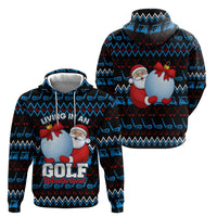 Santa Clause Golf Wonderland Christmas Zip Hoodie Xmas Holiday Patterns - Wonder Print Shop
