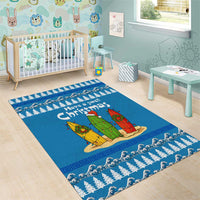 Santa Fist Christmas Area Rug Xmas Holiday Patterns - Wonder Print Shop